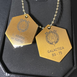 BATTLESTAR GALACTICA Replica Metal Dog Tags (WITH HOGAN FUND DONATION)